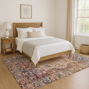 HomeRoots 9' X 12' Elegant Copper Gray & Ivory Washable Area Rug – UV Protected, Stain Resistant, Durable Design 699345