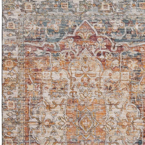 HomeRoots 9' X 12' Elegant Copper Gray & Ivory Washable Area Rug – UV Protected, Stain Resistant, Durable Design 699345