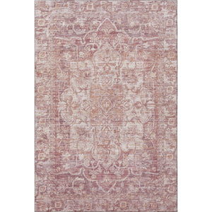 HomeRoots 5' X 8' Rust and Ivory Oriental Area Rug – Durable, Washable, UV-Protected with Non-Slip Backing 699348
