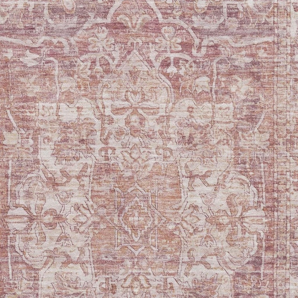 HomeRoots 10' X 14' Elegant Rust and Ivory Oriental Area Rug with Stain Resistance and UV Protection for Homes 699352