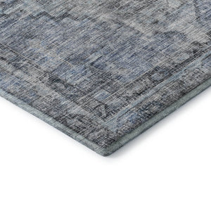 HomeRoots 10' X 14' Blue and Gray Oriental Washable Area Rug - Durable, Stain-Resistant, UV-Protected Comfort 699388