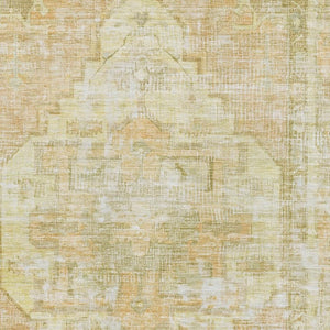 HomeRoots 5' X 8' Gold and Ivory Oriental Area Rug - Stylish, Durable, UV-Protected, Perfect for Busy Homes! 699390