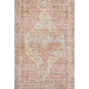 HomeRoots 9' X 12' Terra Cotta Ivory Wheat Rug - Stain Resistant, UV Protected, Washable for Kid & Pet Homes 699411
