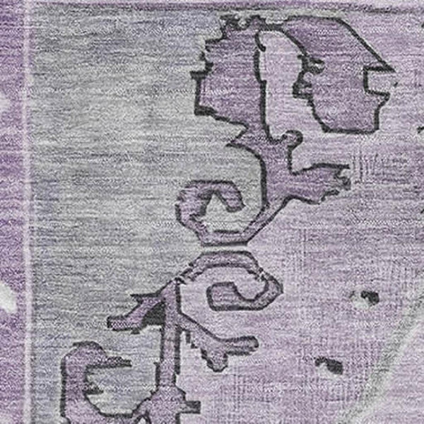 HomeRoots 10' X 14' Washable Plum and Gray Oriental Area Rug with UV Protection – Durable, Stylish, Easy-Care Centerpiece 699484