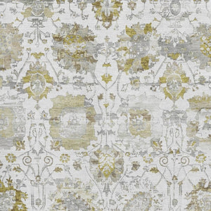 HomeRoots 8' X 10' Elegant Gold & Ivory Oriental Area Rug - Durable, Stain-Resistant, UV Protected, Easy Care! 699518