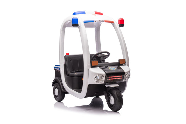 English Elm 12v Police Ride on Car Two Seat Kids Squad Truck with Lights Remote Control W1620P271425
