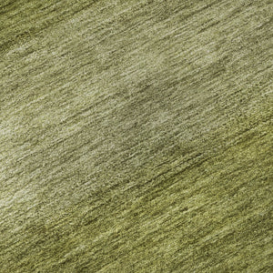 HomeRoots 8' X 10' Artichoke Green Striped Area Rug - Durable, Stain-Resistant, UV Protected for Busy Homes! 699524
