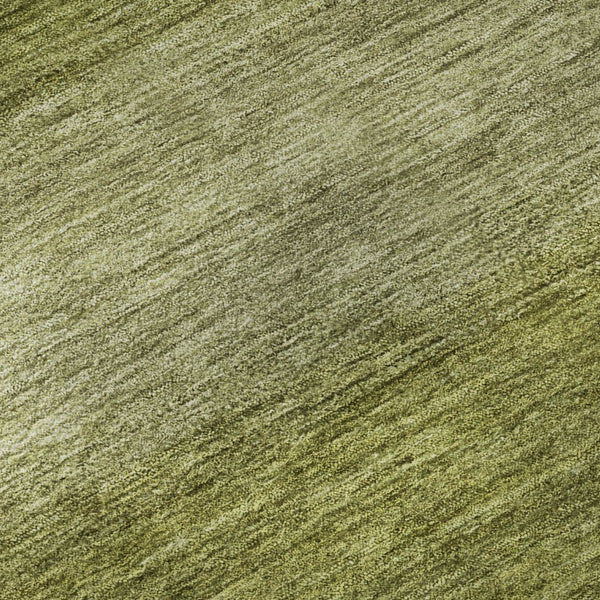 HomeRoots 8' X 10' Artichoke Green Striped Area Rug - Durable, Stain-Resistant, UV Protected for Busy Homes! 699524