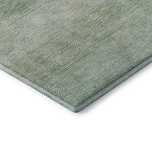 HomeRoots 10' X 14' Aqua and Beige Striped Area Rug - Washable, UV Protected, Stain Resistant for Versatile Living Spaces 699532