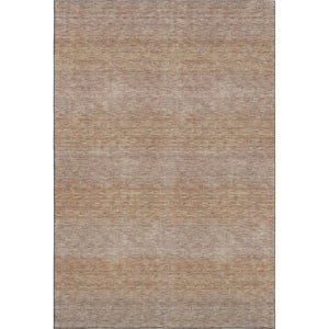 HomeRoots 5' X 8' Beige and Brown Striped Area Rug – Washable, UV Protected, Durable for Homes & Patios 699534