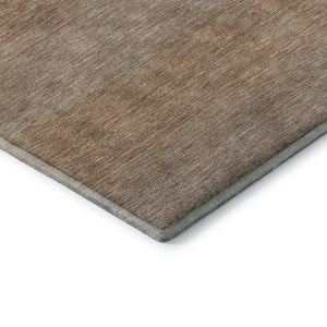 HomeRoots 5' X 8' Beige and Brown Striped Area Rug – Washable, UV Protected, Durable for Homes & Patios 699534