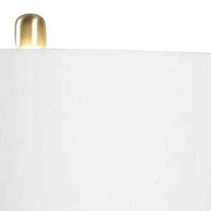 Chelsea House Rockport Cobalt Beach Lamp — 29" Hand-Glazed Ceramic Table Lamp With Antique Brass Accents, Slim Footprint 69954