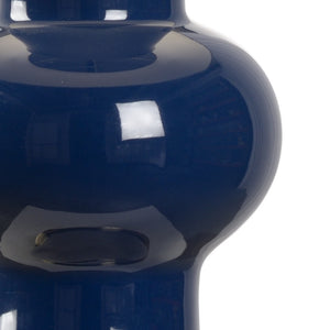 Chelsea House Rockport Cobalt Beach Lamp — 29" Hand-Glazed Ceramic Table Lamp With Antique Brass Accents, Slim Footprint 69954