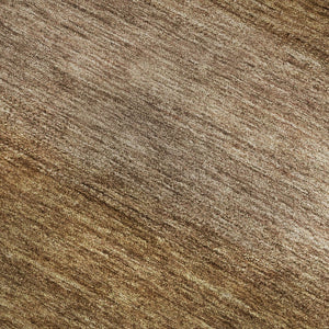 HomeRoots 9' X 12' Washable Brown & Khaki Striped Area Rug with UV Protection - Durable, Stylish, Non-Slip Design 699543