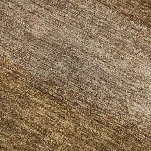 HomeRoots 9' X 12' Washable Brown & Khaki Striped Area Rug with UV Protection - Durable, Stylish, Non-Slip Design 699543