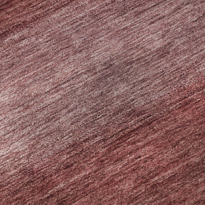 HomeRoots 10' X 14' Washable Area Rug in Rust & Coral Stripes - UV Protected, Durable, Stain-Resistant Design 699556