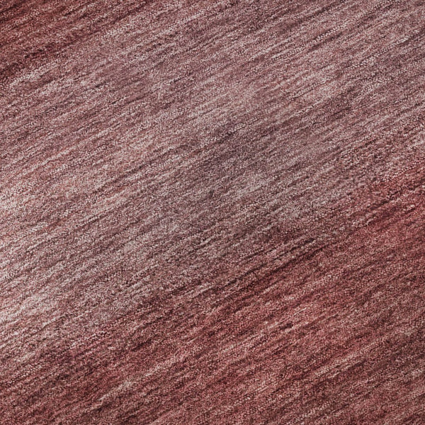 HomeRoots 10' X 14' Washable Area Rug in Rust & Coral Stripes - UV Protected, Durable, Stain-Resistant Design 699556