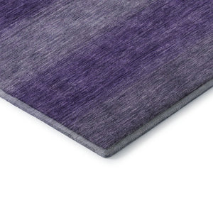 HomeRoots 5' X 8' Purple & Lavender Striped Area Rug - Washable, UV Protected, Stylish & Durable Design 699558