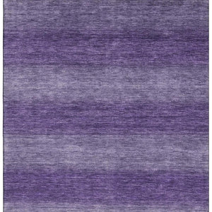 HomeRoots 5' X 8' Purple & Lavender Striped Area Rug - Washable, UV Protected, Stylish & Durable Design 699558