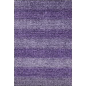 HomeRoots 9' X 12' Striped Purple and Lavender Area Rug - Washable, UV-Protected, Stain Resistant & Durable 699561