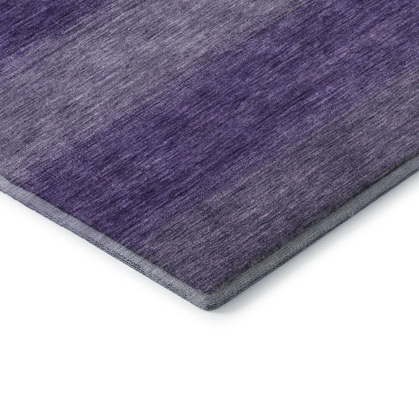 HomeRoots 9' X 12' Striped Purple and Lavender Area Rug - Washable, UV-Protected, Stain Resistant & Durable 699561