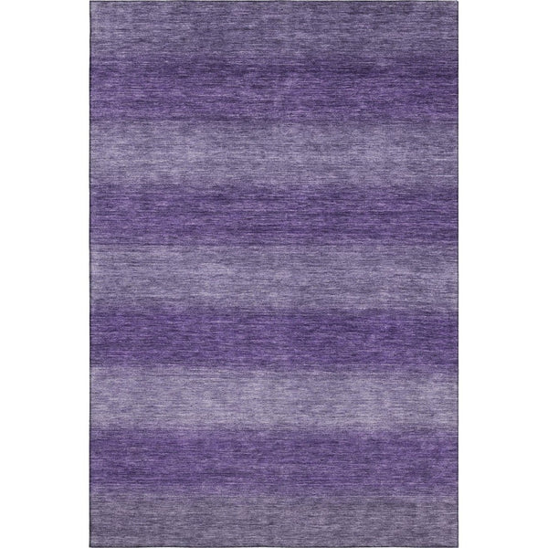 HomeRoots 10' X 14' Purple And Lavender Striped Area Rug - Washable, UV-Protected, Durable & Stylish for Homes 699562