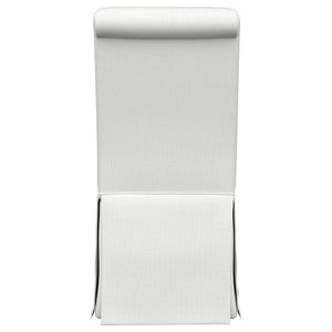 English Elm Isela White Upholstered Parson Side Chairs Set of 2 — Timeless Skirted Pleated Seats, Tall Curved Backs B062P375533