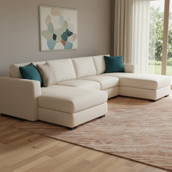 HomeRoots 8' X 10' Stylish Terra Cotta & Peach Striped Washable Area Rug with UV Protection & Non-Slip Backing 699566