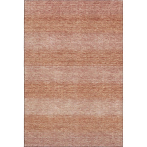 HomeRoots 10' Stylish Terra Cotta & Peach Striped Washable Area Rug with UV Protection for Any Space 699568