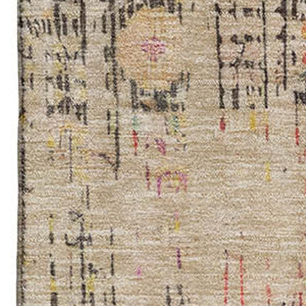 HomeRoots 5' X 8' Beige Red and Pink Oriental Area Rug - Washable, UV Protected, Durable & Elegant Design 699576