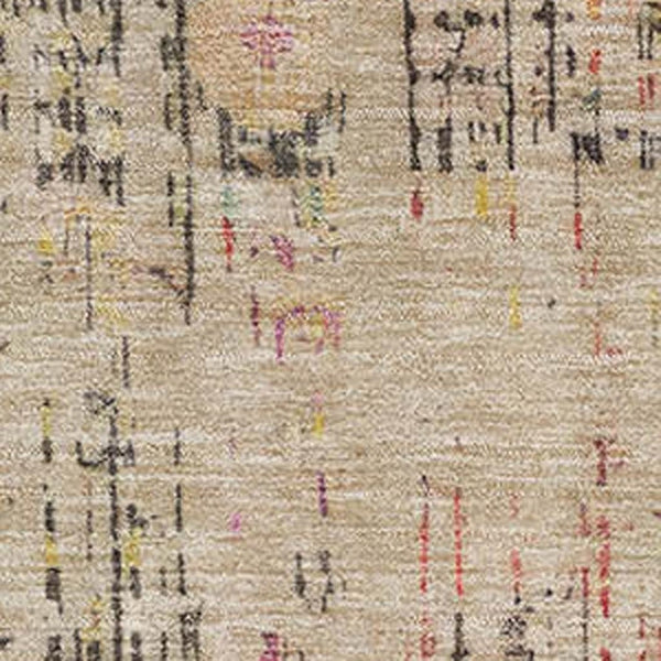 HomeRoots 9' X 12' Elegant Beige Red Pink Oriental Washable Area Rug with UV Protection for High-Traffic Spaces 699579