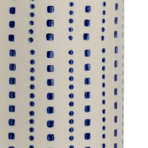 Chelsea House Milton Hand-Painted Blue & White Glazed Ceramic Table Lamp — 27" Slim Coastal Cottage Accent Light 69958