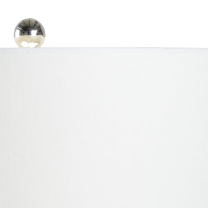 Chelsea House Milton Hand-Painted Blue & White Glazed Ceramic Table Lamp — 27" Slim Coastal Cottage Accent Light 69958