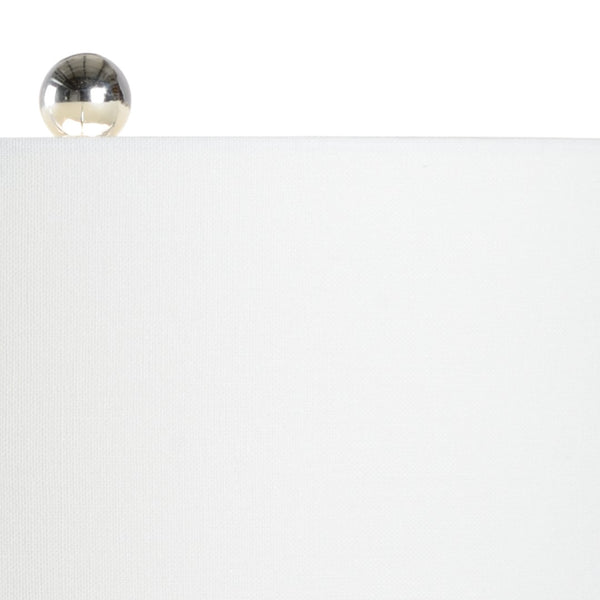 Chelsea House Milton Hand-Painted Blue & White Glazed Ceramic Table Lamp — 27" Slim Coastal Cottage Accent Light 69958