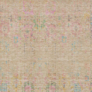 HomeRoots 5' X 8' Tan Blue Green Washable Oriental Area Rug with UV Protection - Durable, Stylish & Versatile 699588