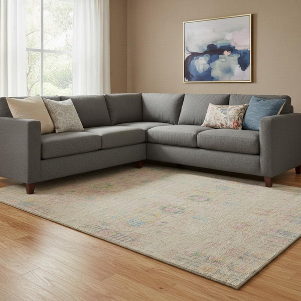 HomeRoots 8' X 10' Tan, Blue & Green Washable Oriental Area Rug with UV Protection - Durable & Stylish Décor 699590