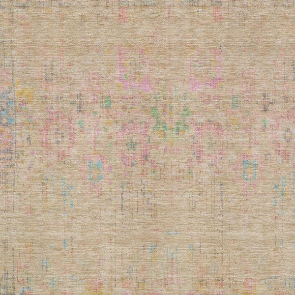 HomeRoots 8' X 10' Tan, Blue & Green Washable Oriental Area Rug with UV Protection - Durable & Stylish Décor 699590