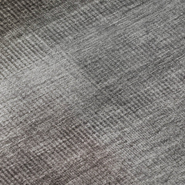 HomeRoots 8' Brown Copper and Gray Striped Round Rug - Washable, UV-Protected, Durable with Non-Slip Backing 699595