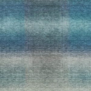 HomeRoots 9' X 12' Washable Blue Copper & Gray Striped Area Rug - Durable, UV-Protected & Stylish for Homes 699603