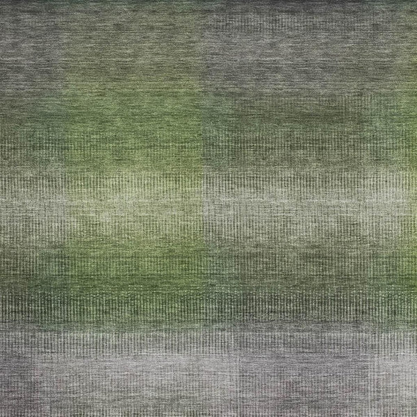 HomeRoots 5' X 8' Striped Washable Area Rug in Olive Green, Purple & Gray - UV Protected for Durability & Style 699606