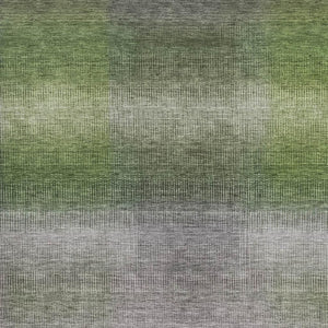 HomeRoots 8' X 10' Stylish Olive Green, Purple & Gray Striped Washable Area Rug with UV Protection & Non-Slip Backing 699608
