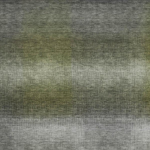 HomeRoots 5' Pewter Green & Silver Striped Washable Area Rug – Durable, Stain-Resistant, UV Protected Design 699612