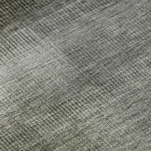 HomeRoots 8' Stylish Pewter Green & Silver Striped Washable Round Rug with UV Protection for Busy Homes 699613