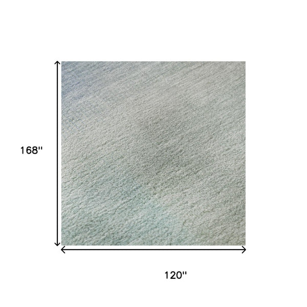 HomeRoots 10' Sky Blue Peach & Lilac Striped Washable Area Rug with UV Protection for Indoor & Outdoor Spaces 699622