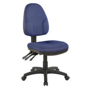 OSP Home Furnishings Dual Function Ergonomic Office Chair with Lumbar Support and Pneumatic Height Adjust 36420-296