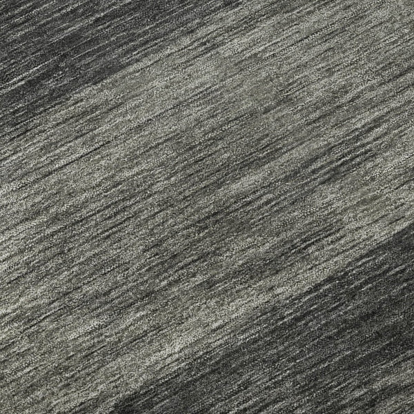 HomeRoots 8' Gray Copper and Brown Striped Washable Round Rug - UV Protected, Durable, Stylish for Any Space 699631
