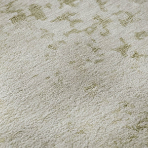 HomeRoots 5' X 8' Beige and Ivory Abstract Area Rug - Washable, UV-Protected, Durable for High-Traffic Rooms 699636