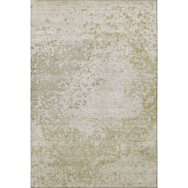 HomeRoots 5' X 8' Beige and Ivory Abstract Area Rug - Washable, UV-Protected, Durable for High-Traffic Rooms 699636