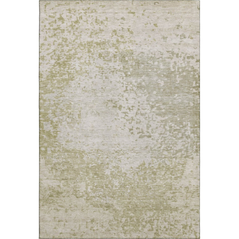 HomeRoots 8' X 10' Beige & Ivory Abstract Washable Area Rug – Stain Resistant, UV Protected, Stylish & Durable! 699638