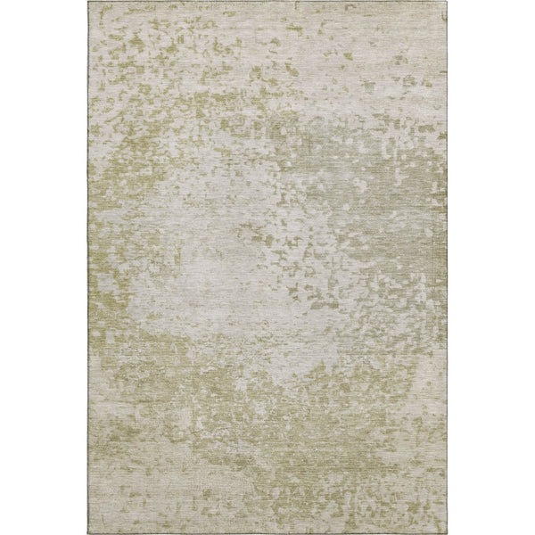 HomeRoots 10' X 14' Beige and Ivory Abstract Washable Area Rug - Durable, Stylish, UV Protected for Family Homes 699640
